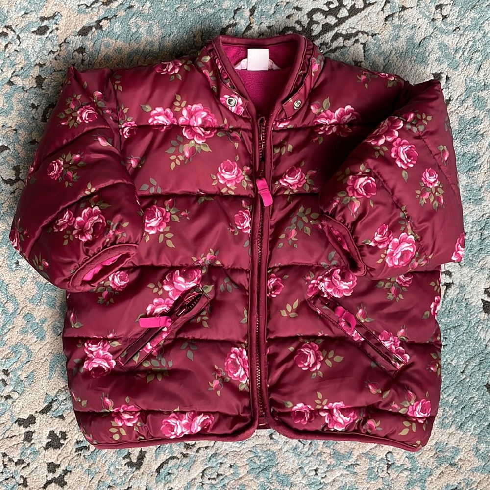 H&M baby girls floral winter coat!